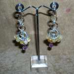 ORECCHINI CON QUARZO CITRINO E AMETISTA