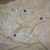 COLLANA CON QUARZO ROSA E AMETISTA