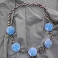 COLLANA CON QUARZO AZZURRO