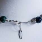 Collana con agata blu