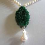 Collana con perle e giada