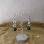 ORECCHINI CON AGATA AZZURRA E CORALLO BIANCO