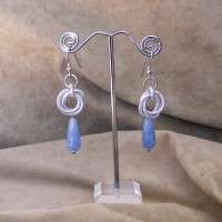 ORECCHINI CON QUARZO AZZURRO