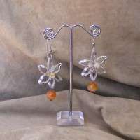 ORECCHINI CON CORNIOLA ARANCIO