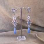 ORECCHINI CON QUARZO AZZURRO