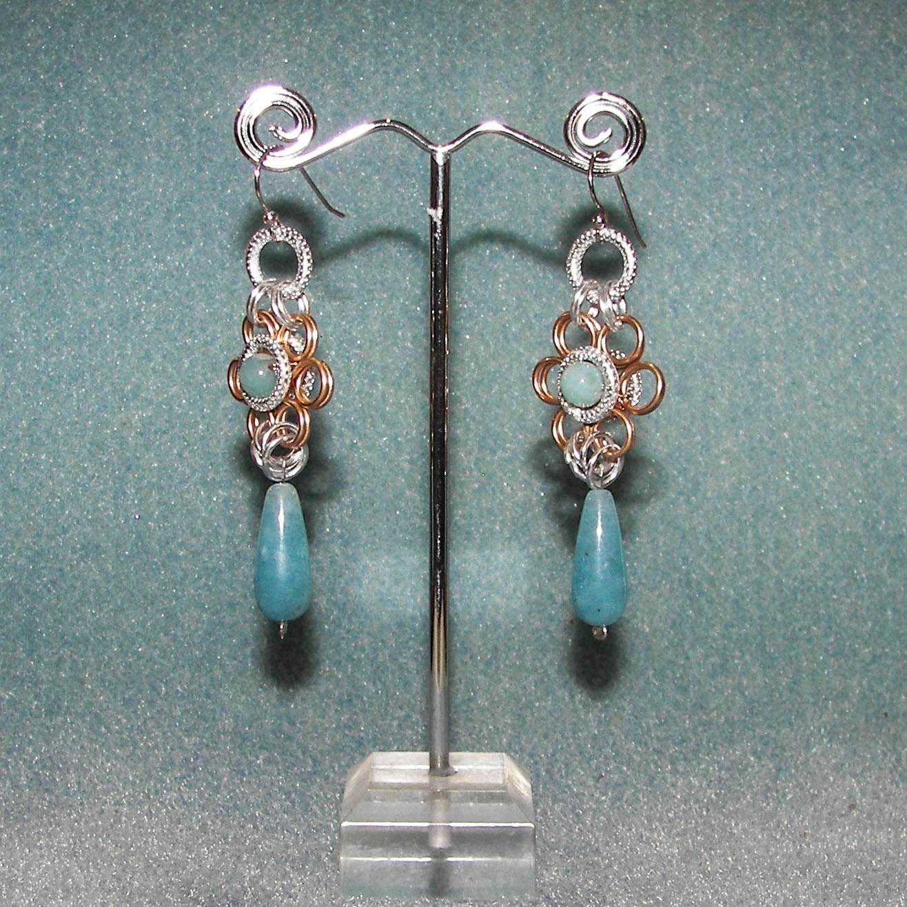 ORECCHINI CON QUARZO AZZURRO