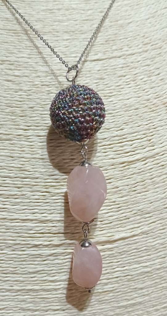 Ciondolo in Quarzo rosa