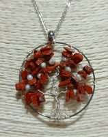 Ciondolo con Perle e Diaspro rosso