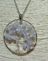 Ciondolo in Perle e Calcedonio azzurro