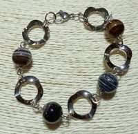 Bracciale in onice striato