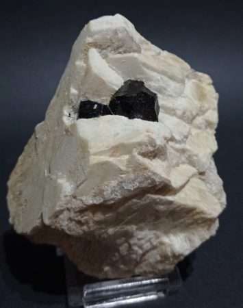 TORMALINA NERA SU ORTOCLASIO