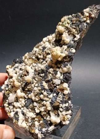 QUARZO IALINO CON BLENDA E CALCOPIRITE