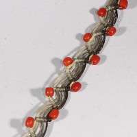 Collana con corallo rosso mediterraneo