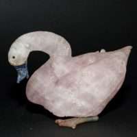 CIGNO IN QUARZO ROSA