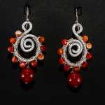 Orecchini con agata azzurra