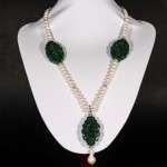 Collana con perle e giada