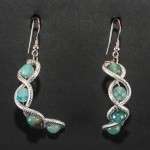 Orecchini con agata azzurra