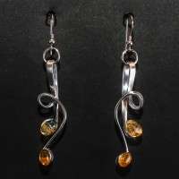 Orecchini con opale di fuoco