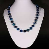 Collana con agata blu