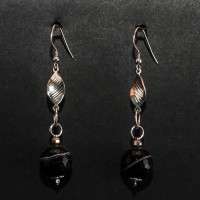 ORECCHINI CON ONICE STRIATO