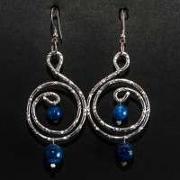 ORECCHINI CON AGATA BLU