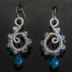 ORECCHINI CON AGATA BLU