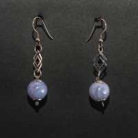 ORECCHINI CON CALCEDONIO AZZURRO