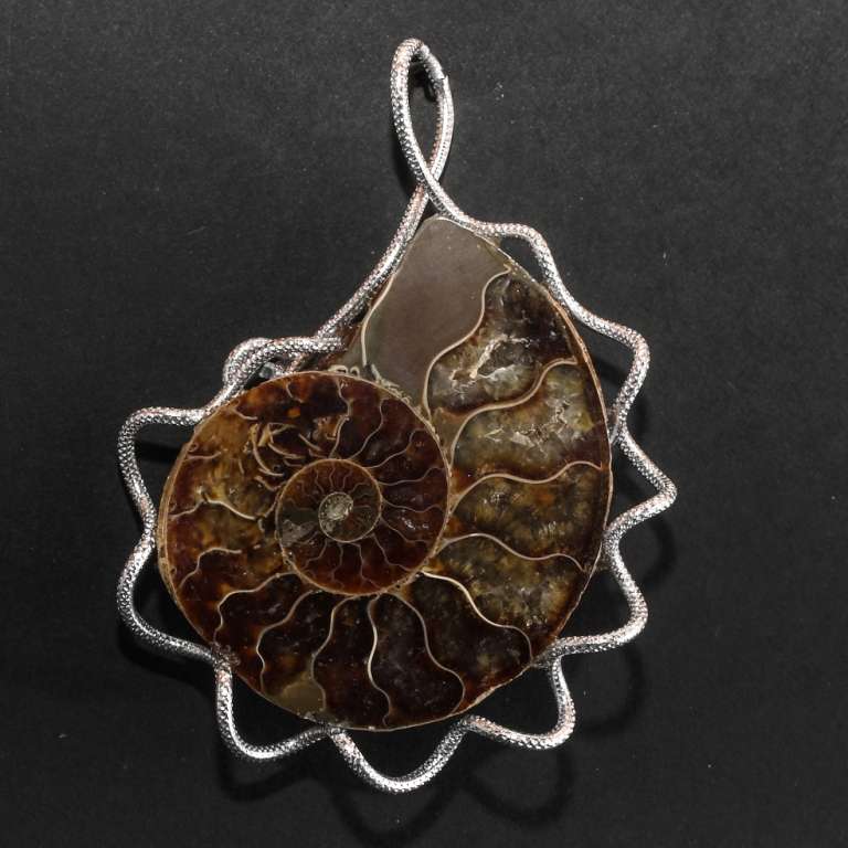 Ciondolo con ammonite