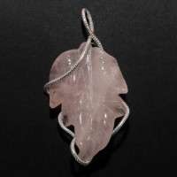 Ciondolo con quarzo rosa