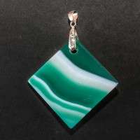 Ciondolo con agata verde