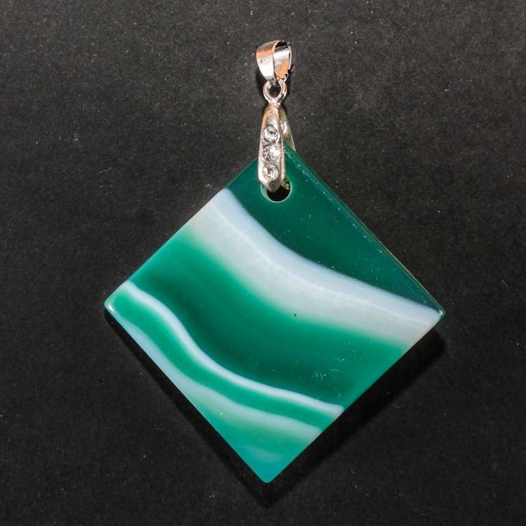Ciondolo con agata verde