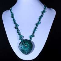 COLLANA CON MALACHITE E AGATA VERDE