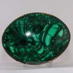 Ciotola ellisse malachite