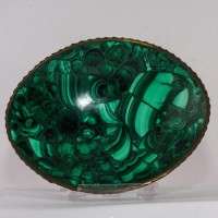 Ciotola ellisse malachite