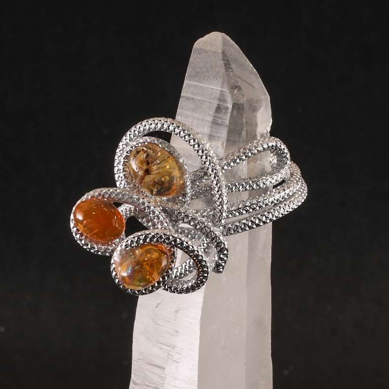 Anello con opale di fuoco Minerali