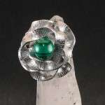 Anello con malachite