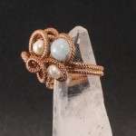 Anello con acquamarina e perle