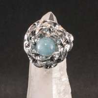 Anello con acquamarina