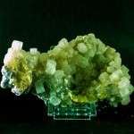 Aragonite verde-azzurra con zolfo