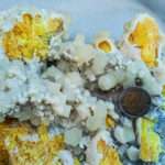 ARAGONITE VERDE-AZZURRA con ZOLFO