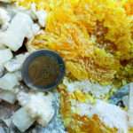 ARAGONITE VERDE-AZZURRA con ZOLFO