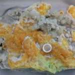 ARAGONITE VERDE-AZZURRA con ZOLFO