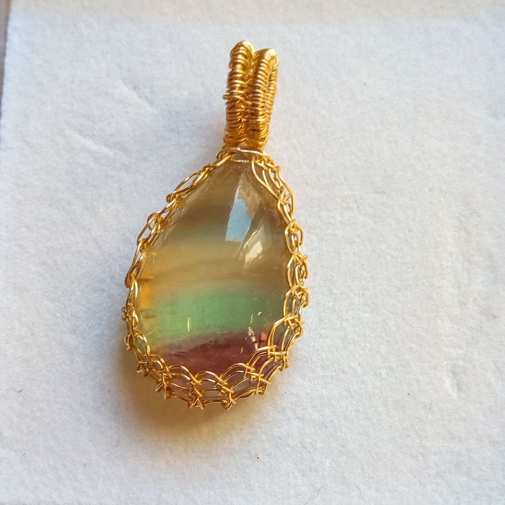 Ciondolo con fluorite