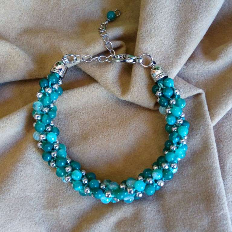 BRACCIALE CON AGATA VERDE