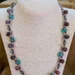 COLLANA CON ACQUAMARINA E PERLE