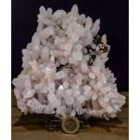 QUARZO CON RODOCROSITE SU BLENDA