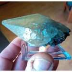 CALCITE SCALENOEDRICA BITERMINATA con galena