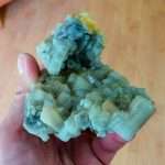 ARAGONITE VERDE-AZZURRA CON ZOLFO