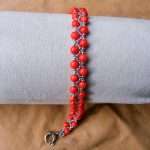 BRACCIALE CON CORALLO ROSSO OCEANICO