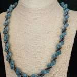 COLLANA CON ACQUAMARINA e EMATITE